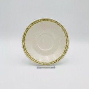 Franciscan Earthenware Hacienda Green Saucer Vintage 1970s Logo Design